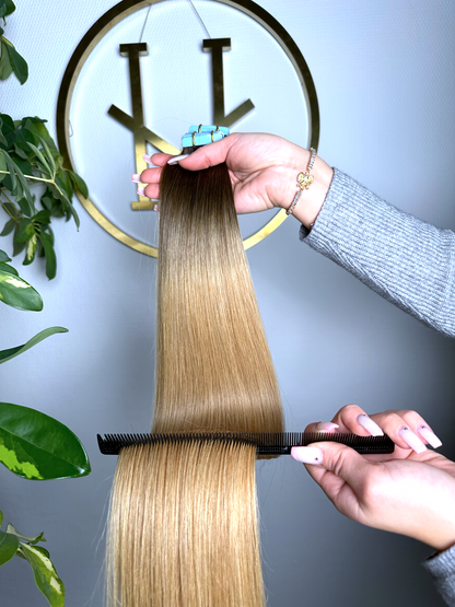 #2T14A DUNKELBLOND OMBRÉ TAPE EXTENSIONS 45CM ♡