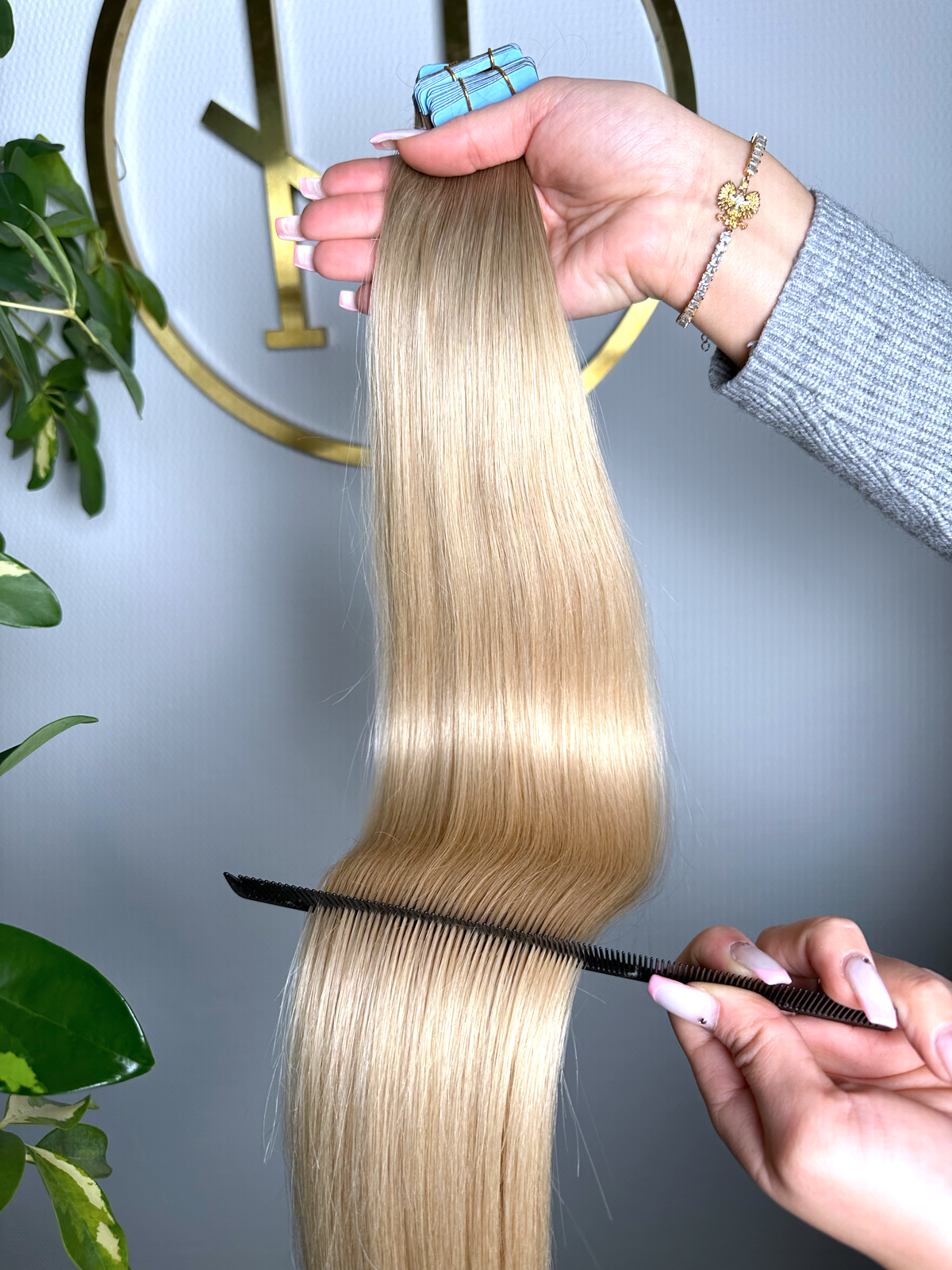 #BERGEN BLOND OMBRÉ SANDBLOND TAPE EXTENSIONS 55CM♡