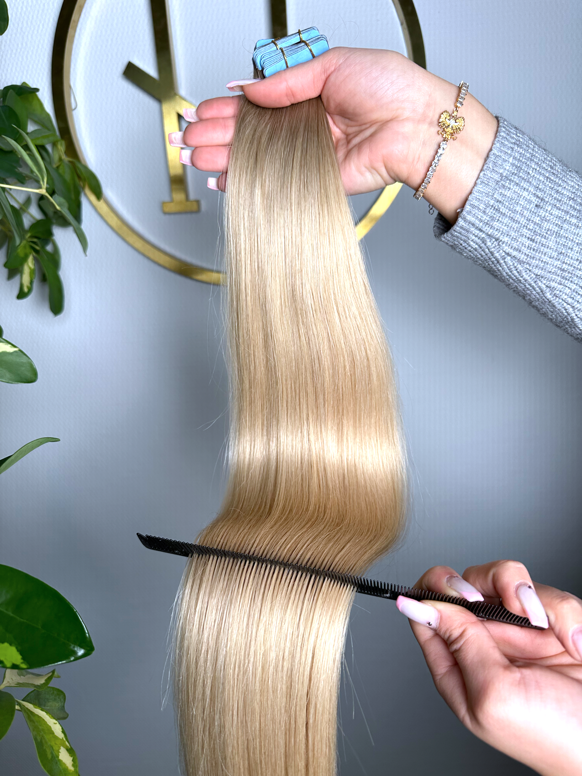 #BERGEN BLOND OMBRÉ SANDBLOND US WELLIGE TAPE EXTENSIONS 55CM ♡