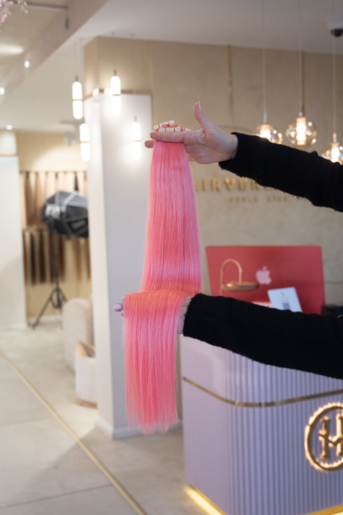 #PINK US WELLIGE TAPE EXTENSIONS 65CM ♡