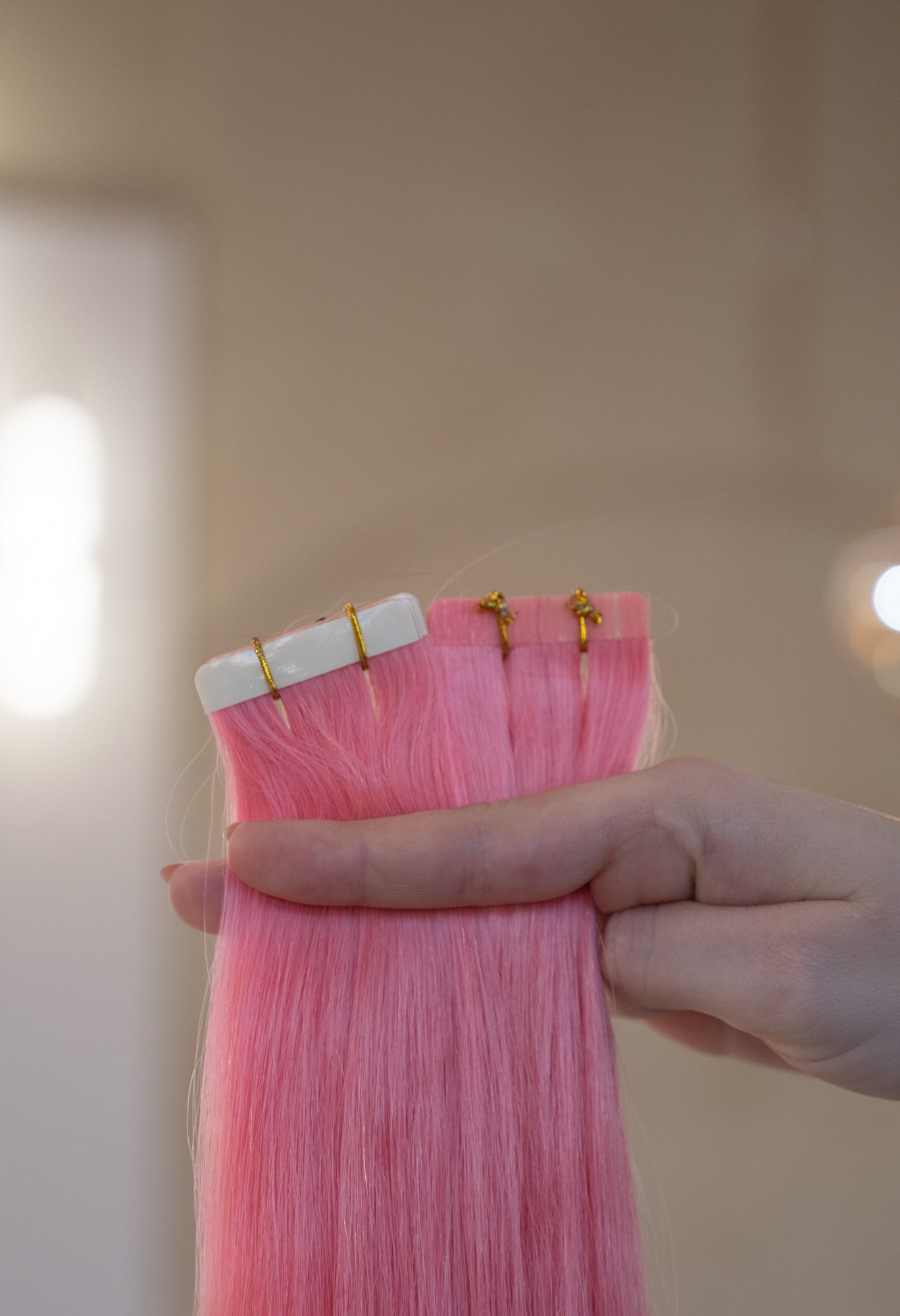 #PINK US WELLIGE TAPE EXTENSIONS 65CM ♡