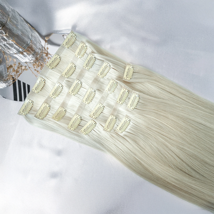 #PEARL WHITE - INVISIBLE CLIP EXTENSIONS ♡