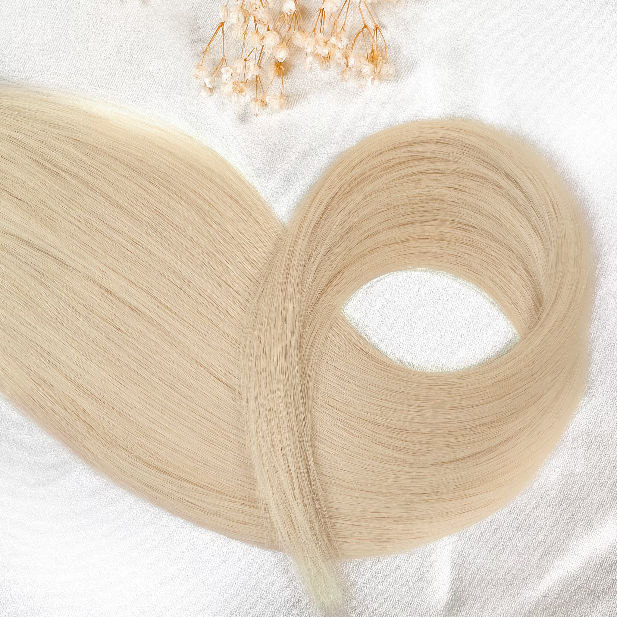 #PEARL WHITE STANDARD RUSSISCHE TAPE EXTENSIONS GLATT ♡