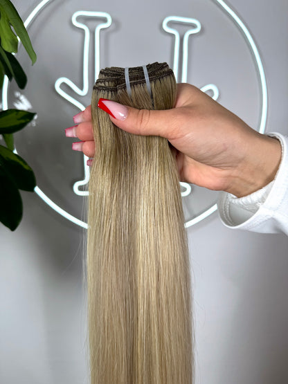 #SOFT-BLOND-BALAYAGE ECHTHAAR TRESSEN 65CM