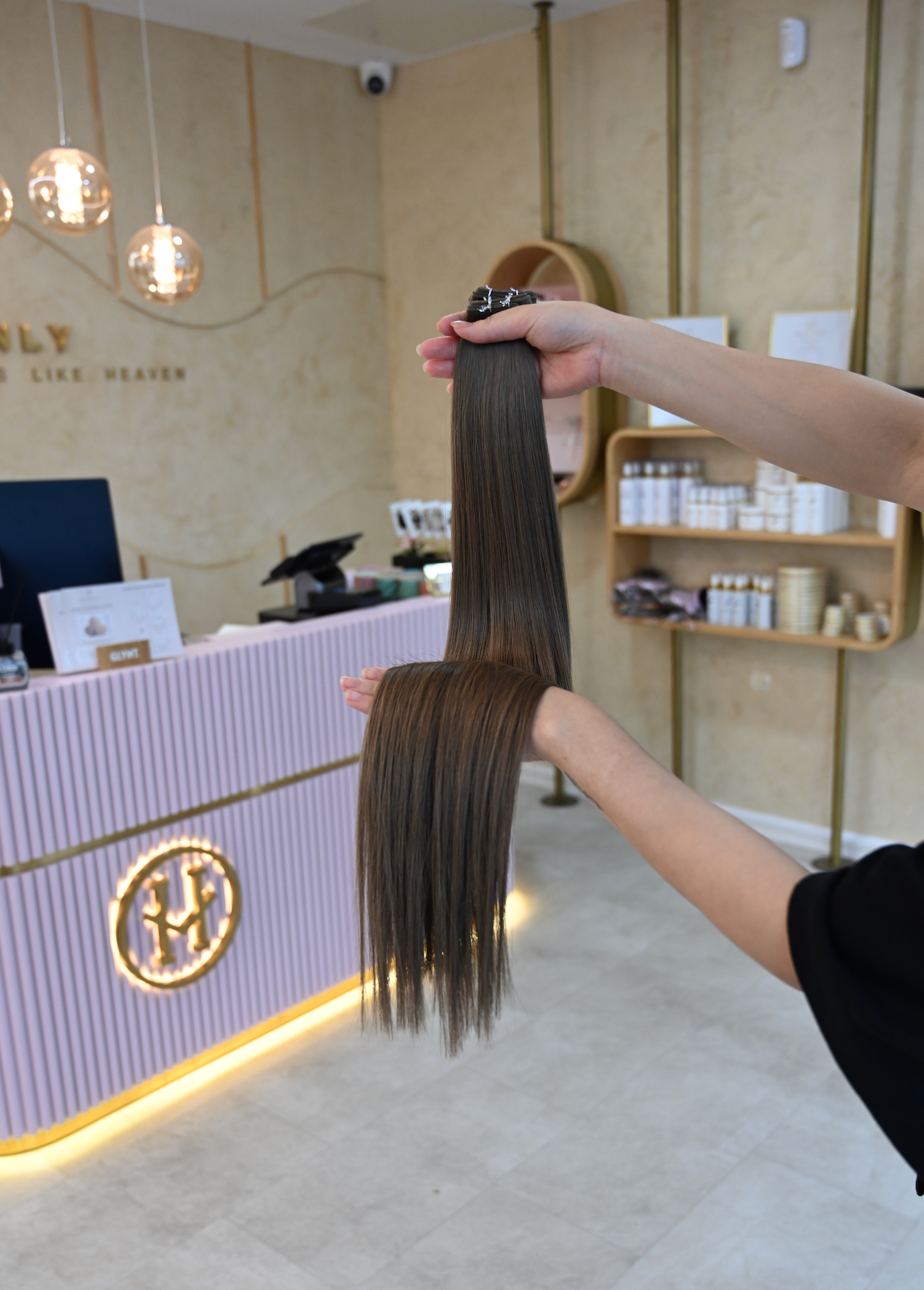 #ESPRESSO BROWN GENIUS WEFT RUSSISCHES GLATTES HAAR  60CM ♡