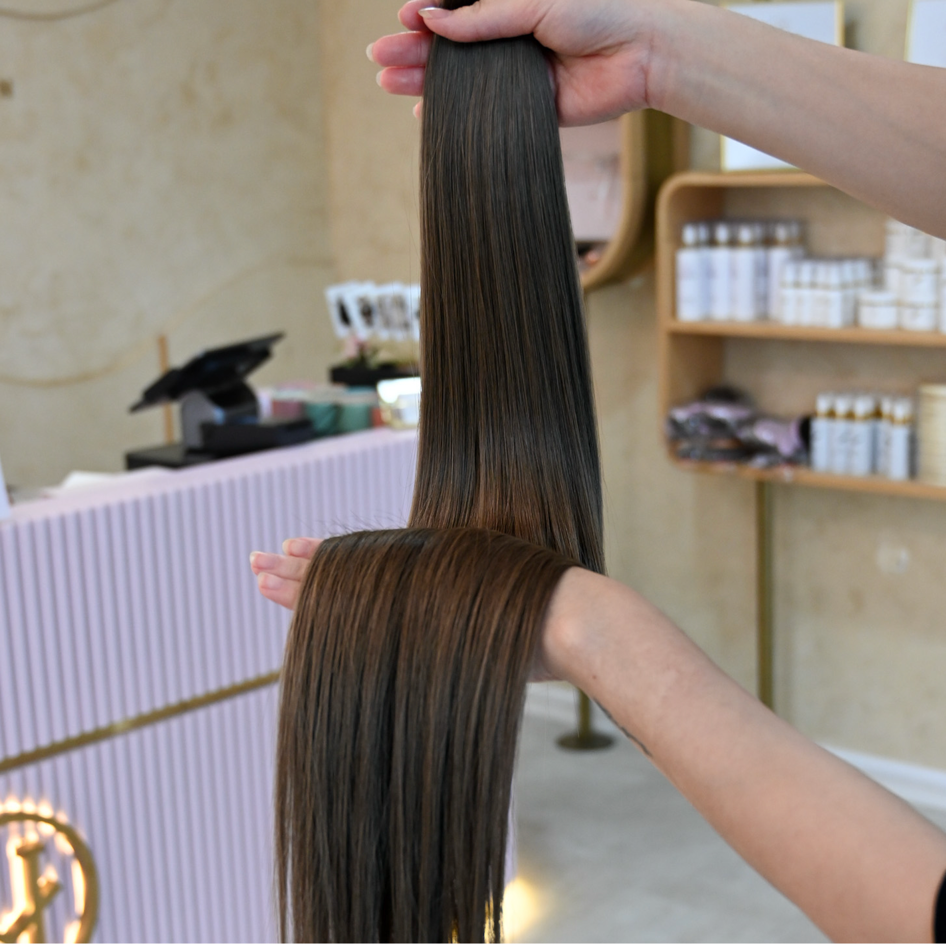 #ESPRESSO BROWN MINI TAPE EXTENSIONS RU GLATT ♡