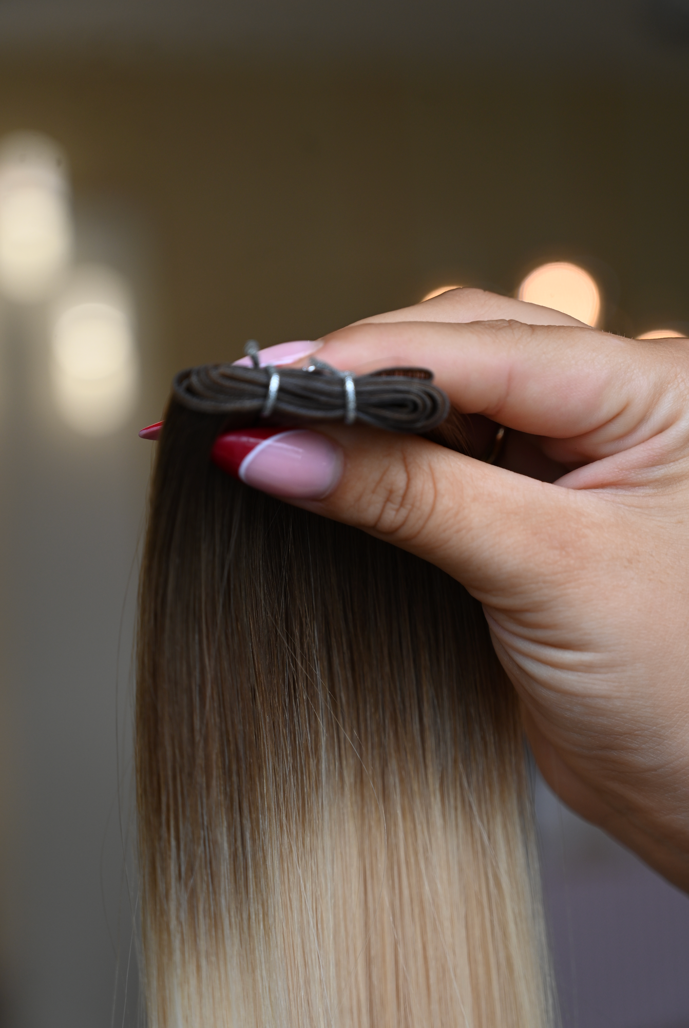 #VANILLA MOCHA GENIUS WEFT RUSSISCHES GLATTES HAAR  60CM ♡