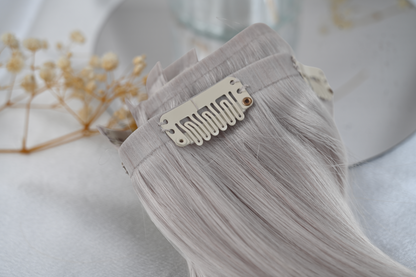 #SNOWY - INVISIBLE CLIP EXTENSIONS - LIGHTBLOND ASCH ♡