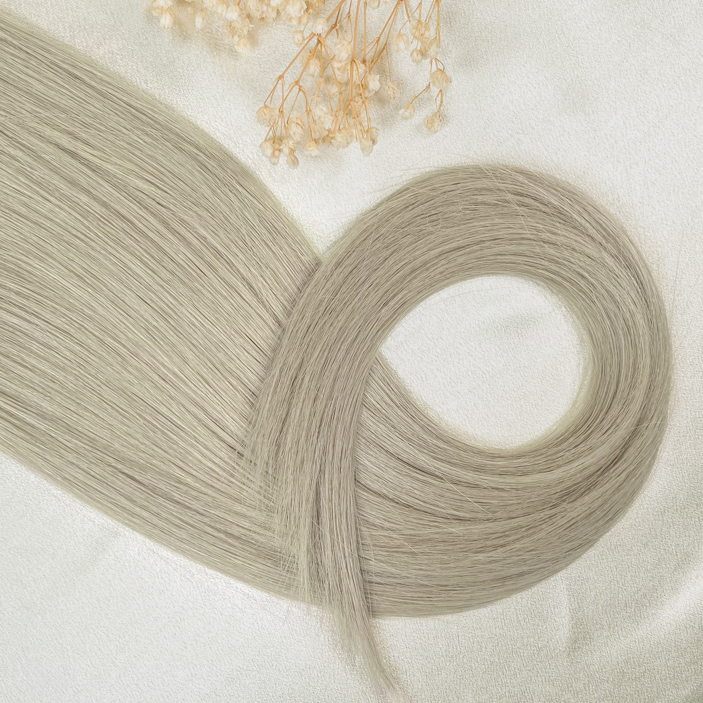 #SNOWY GENIUS WEFT RUSSISCHES GLATTES HAAR  60CM ♡