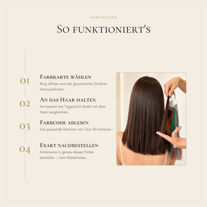 Usbekischer Echthaar-Farbring – 40 Premium-Farbtöne für professionelle Farbberatung - Hairvenly Zubehör