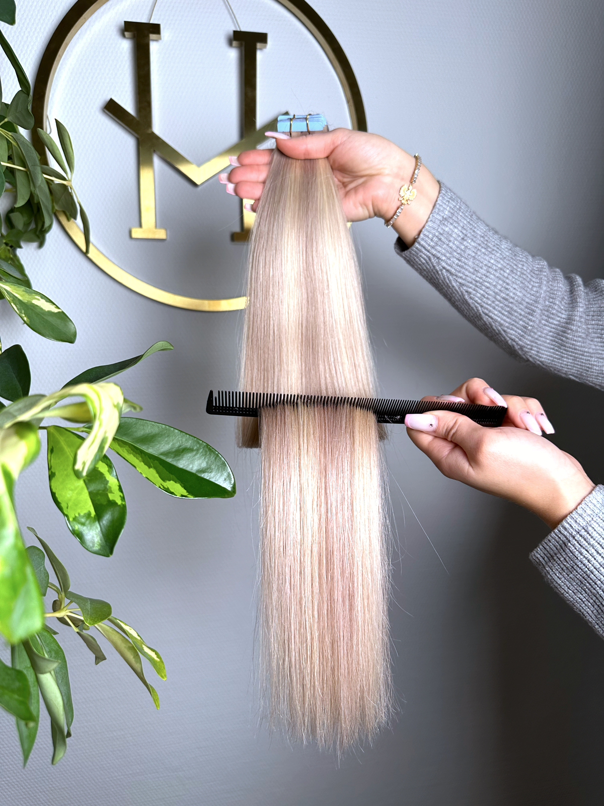 #VIKING BLOND KÜHLES BLOND GESTRÄHNT TAPE EXTENSIONS 55CM ♡