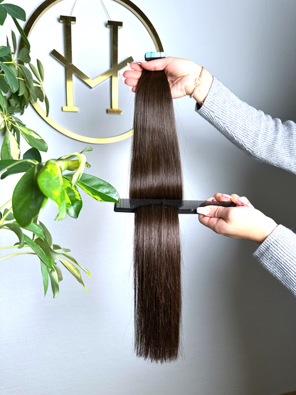 #2A ASCHBRAUNE TAPE EXTENSIONS 45CM ♡