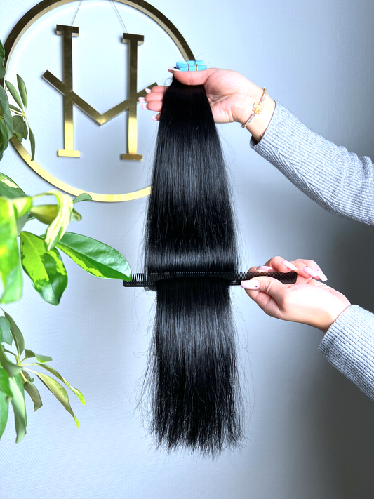 #1A SCHWARZE TAPE EXTENSIONS 45CM ♡