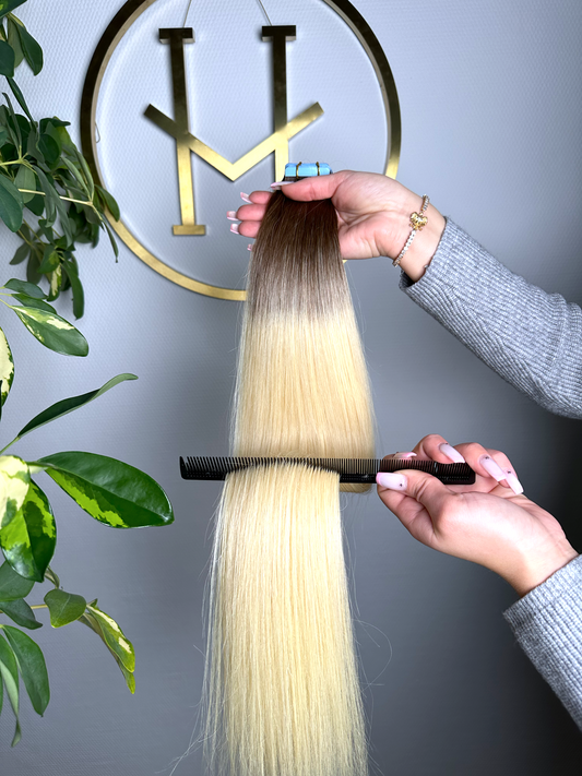 #4T613 PLATINBLOND OMBRÉ TAPE EXTENSIONS 65CM ♡