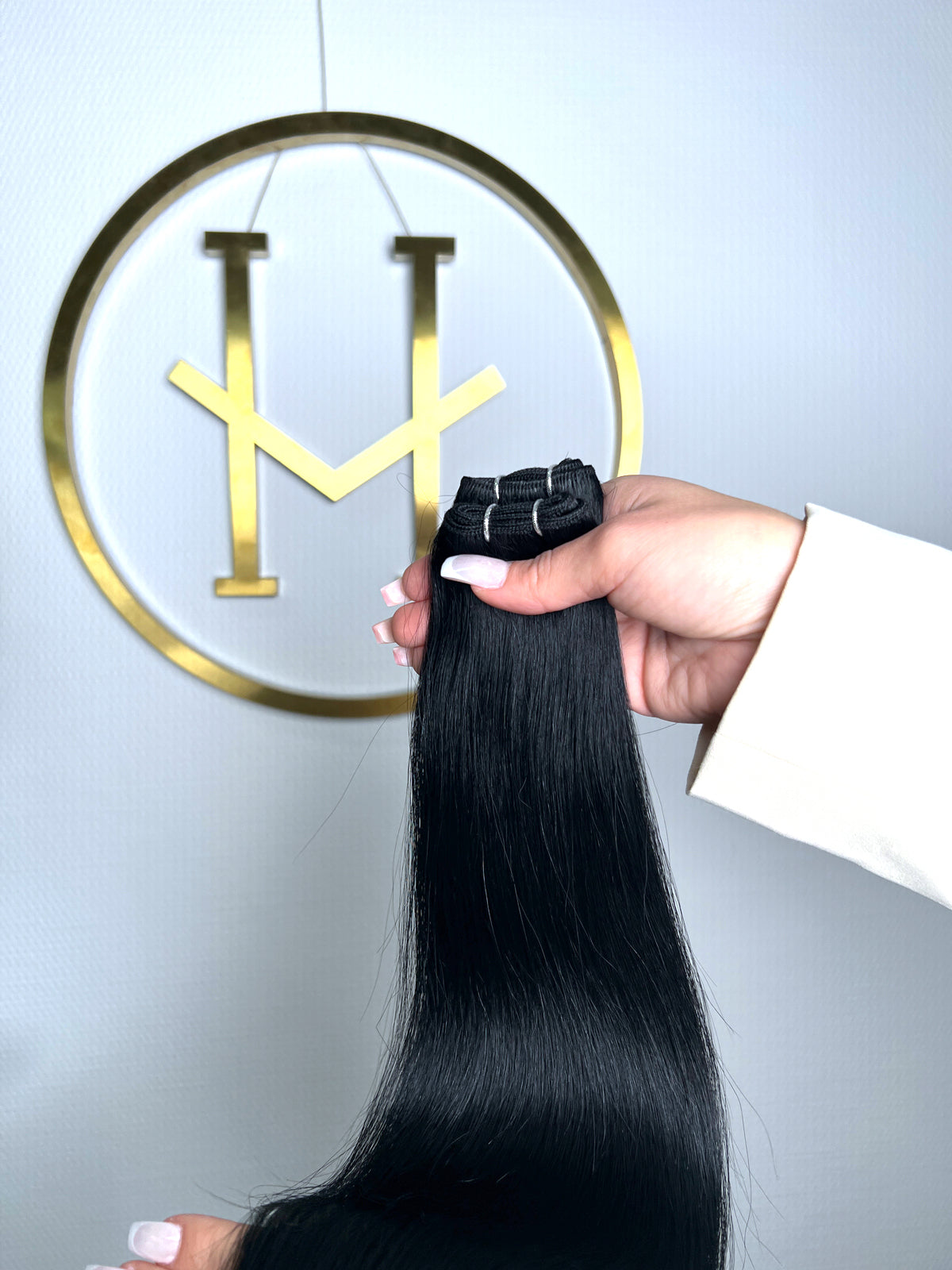 TRESSEN #EBONY TIEFSCHWARZ RU GLATT CLASSIC WEFT ♡