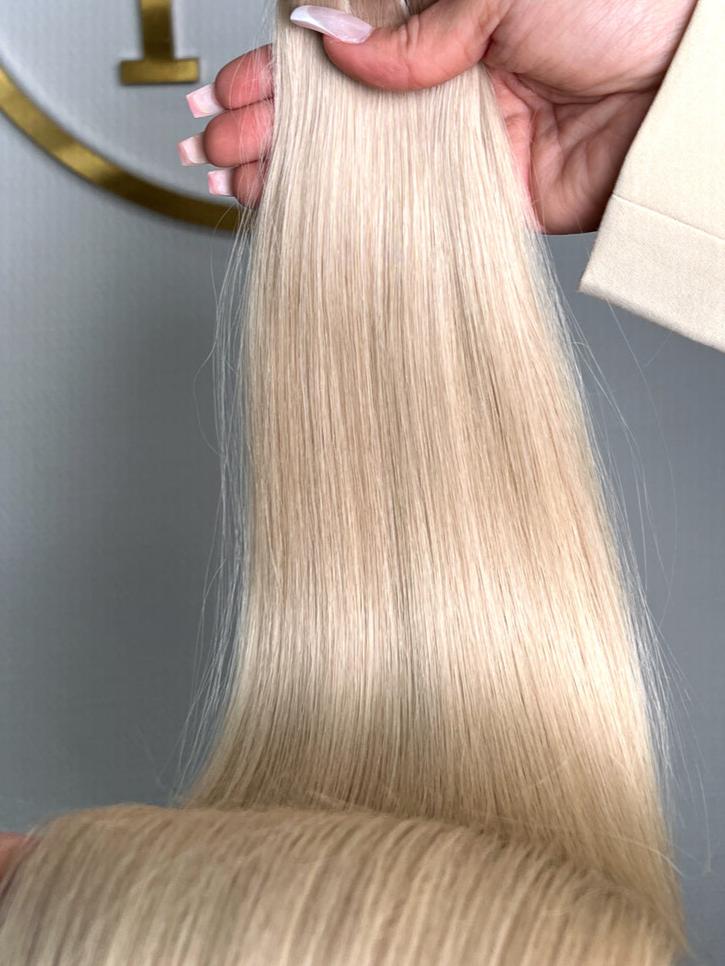 TRESSEN #SHINY LICHTBLOND ASCH RU GLATT CLASSIC WEFT ♡
