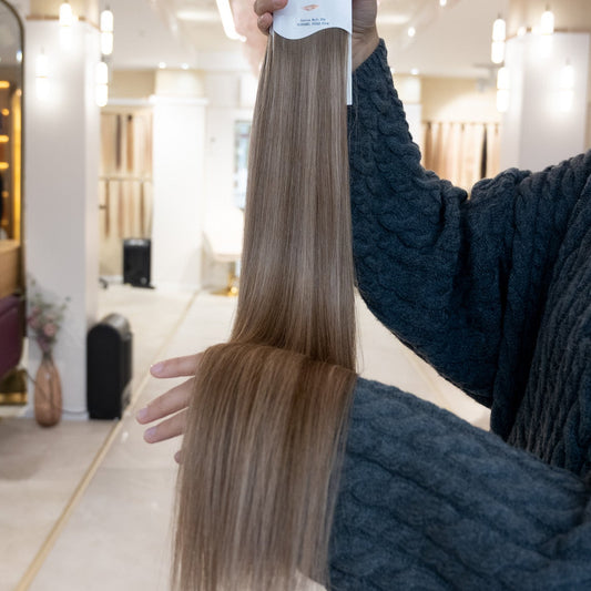 #CARAMEL FUDGE GENIUS WEFT RUSSISCHES GLATTES HAAR  60CM ♡