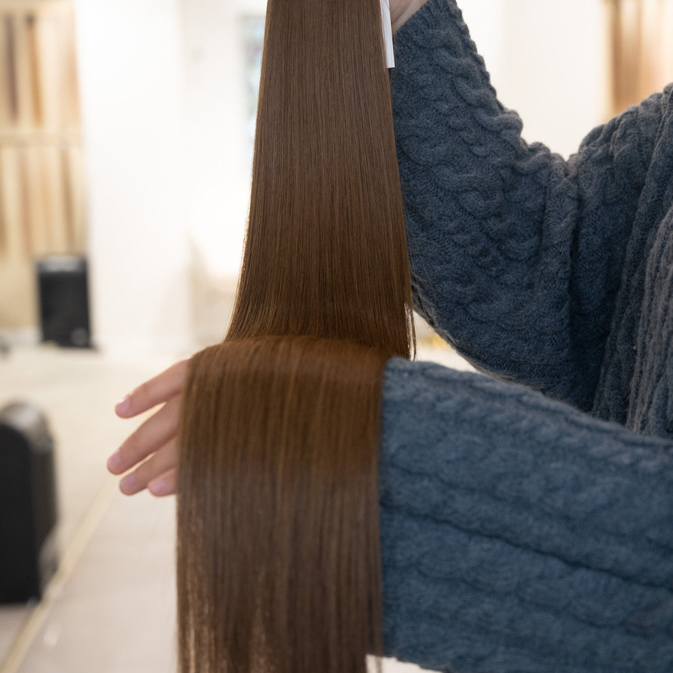 #4 SAMTBRAUN - ASCHBRAUNE US WELLIGE TRESSEN ECHTHAAR GENIUS WEFT EXTENSIONS♡