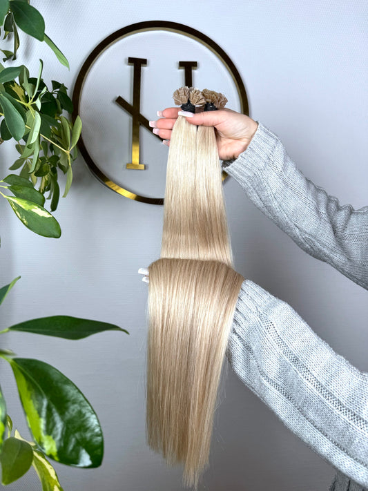 #SILVER KERATIN BONDINGS  ASCHBLOND 65CM