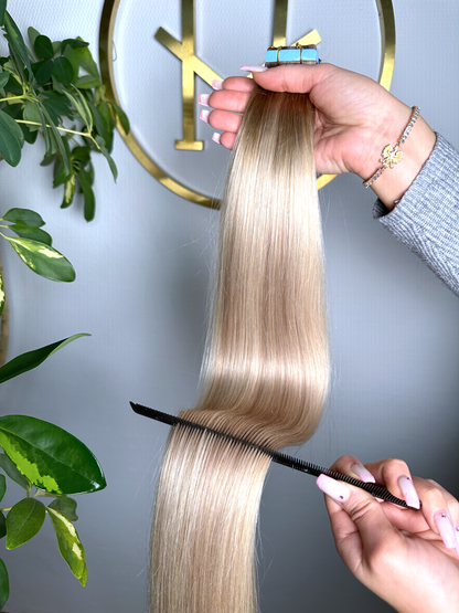 #SOFT BLOND BALAYAGE ASCHBLOND TAPE  EXTENSIONS 65CM♡