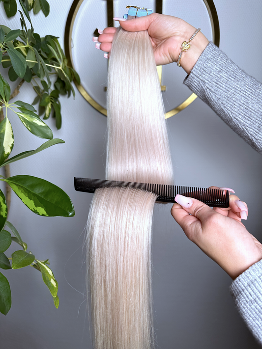 #PEARL WHITE 45CM TAPE EXTENSIONS ♡