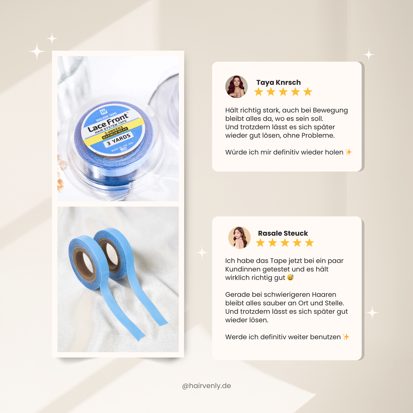 Lace Front Tape Kleber 2,7 m – extra starker Halt für Tape Extensions & Haarverlängerung