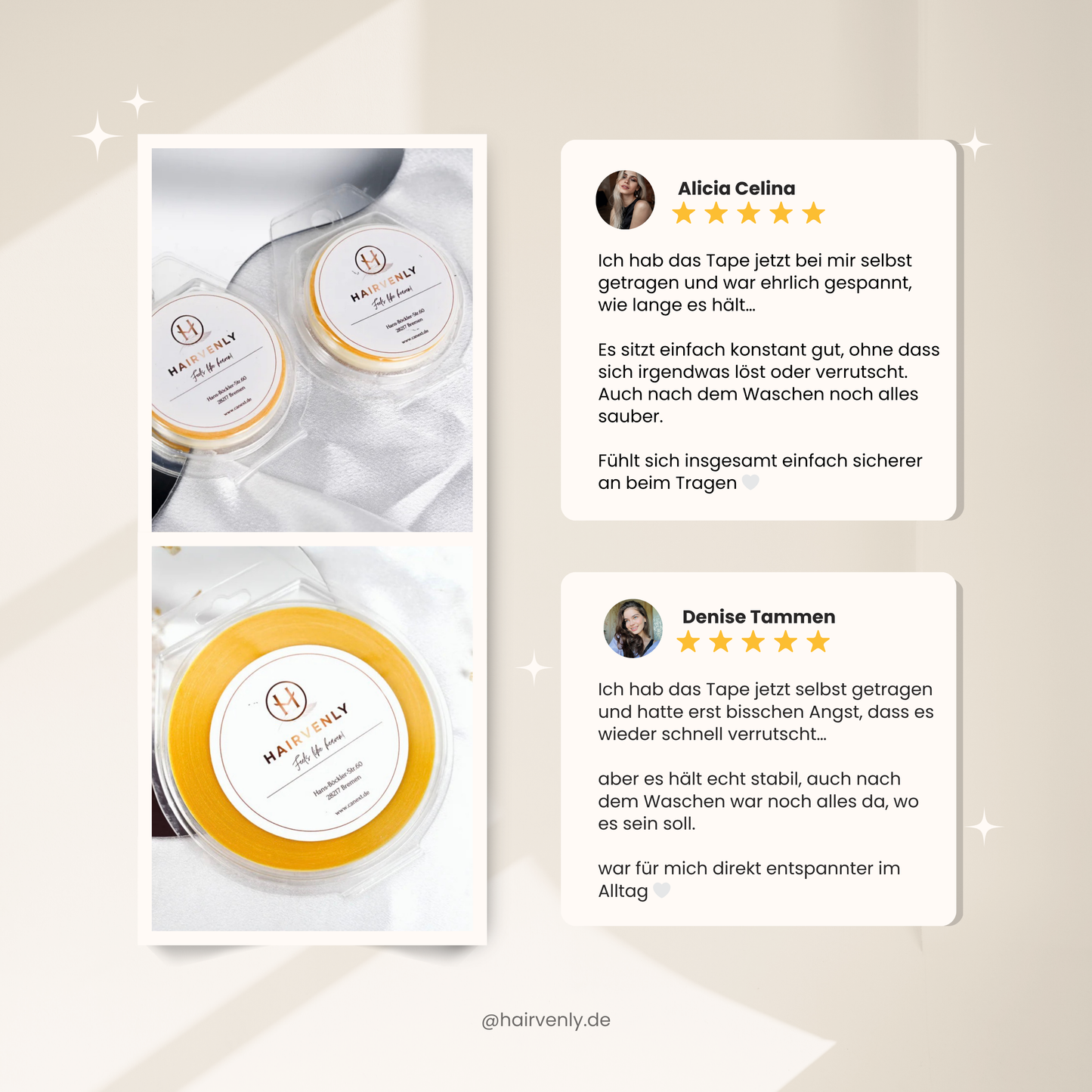 Hairvenly Tape Kleber 2,7m – extra starker Halt für Tape Extensions & Haarverlängerung