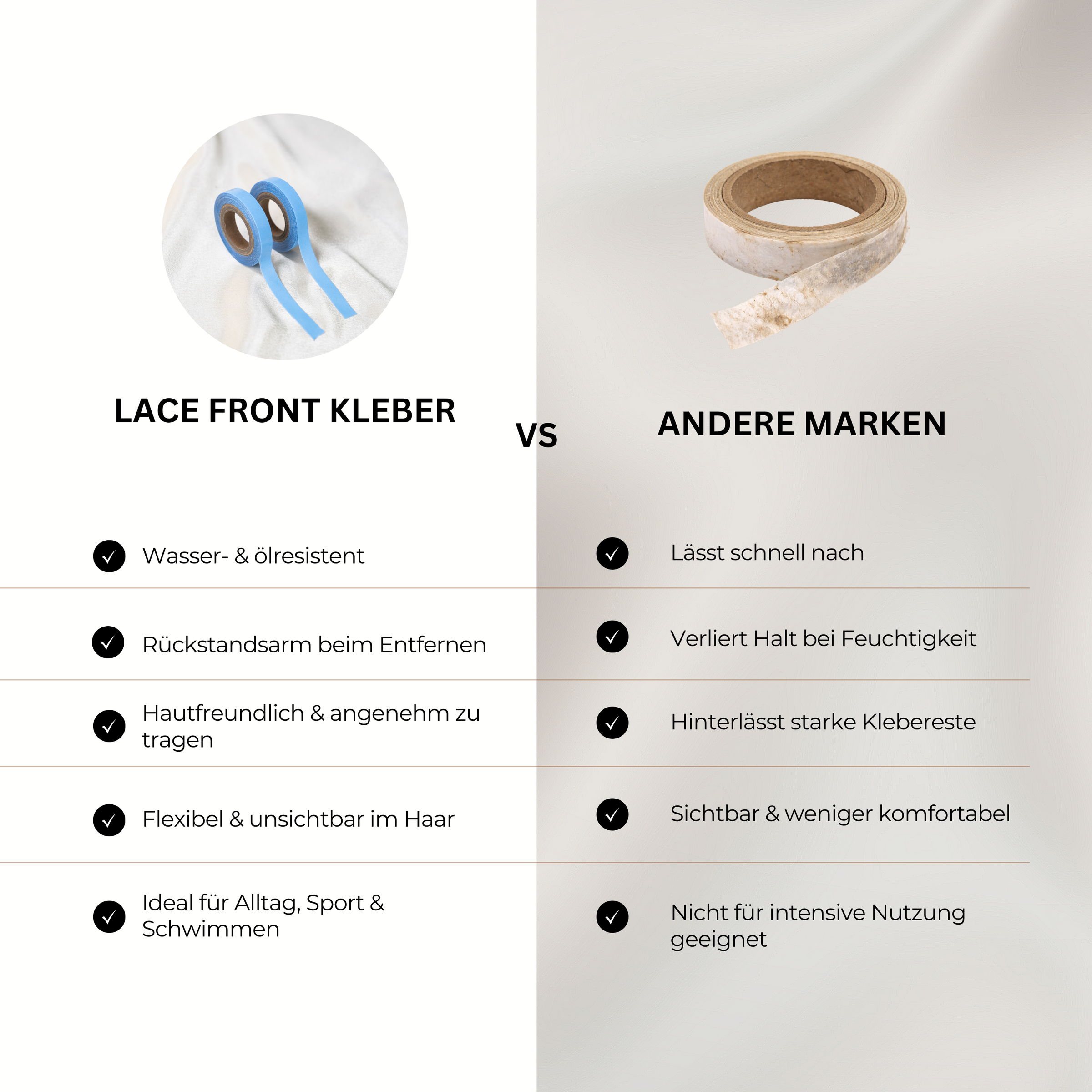Lace Front Tape Kleber 2,7 m – extra starker Halt für Tape Extensions & Haarverlängerung
