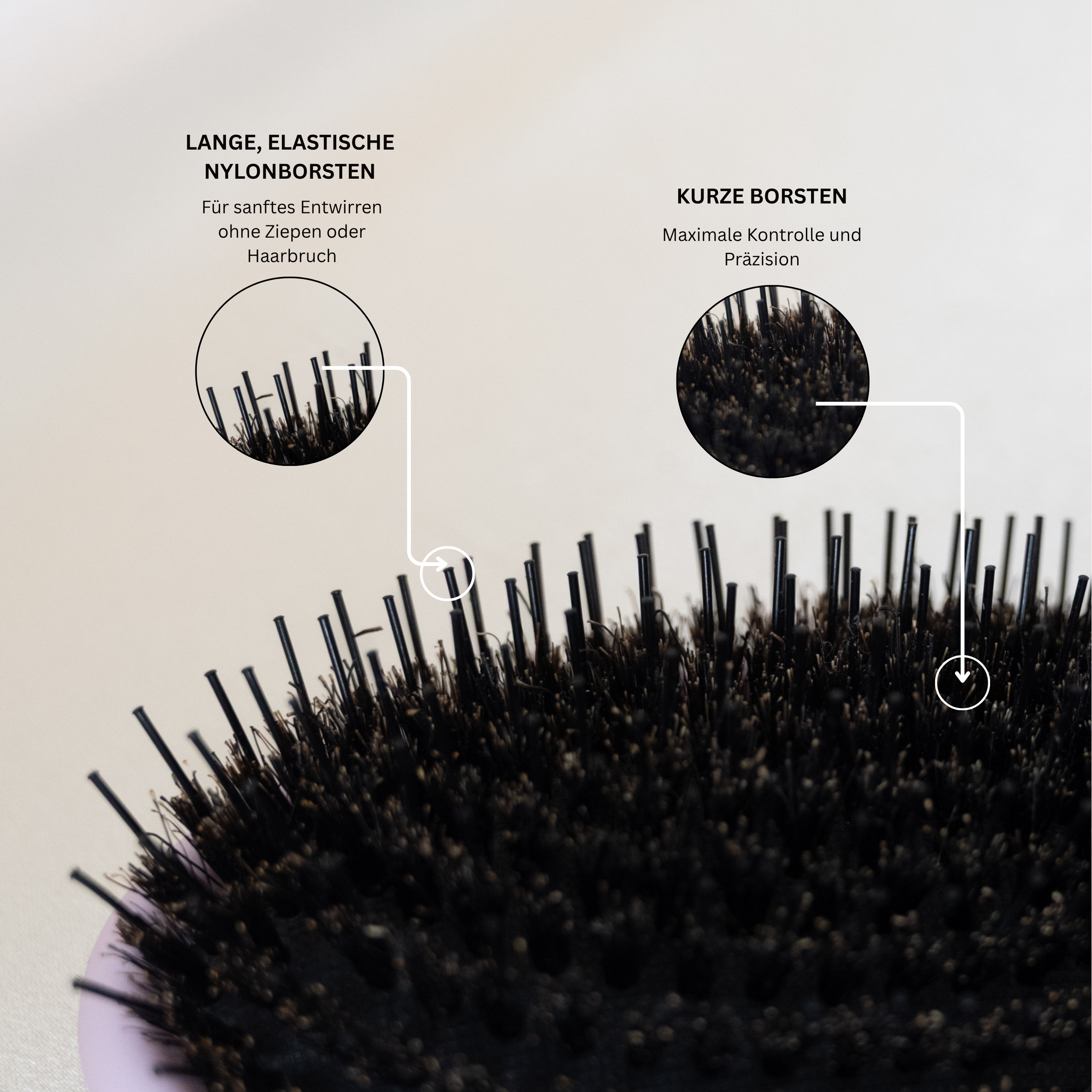 Extensions Bürste Rosa für Haarverlängerung – Anti Frizz & entwirrend