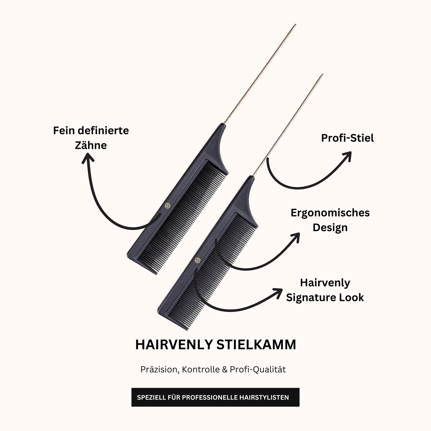 Stielkamm für Extensions – präzises Abteilen & professionelles Styling