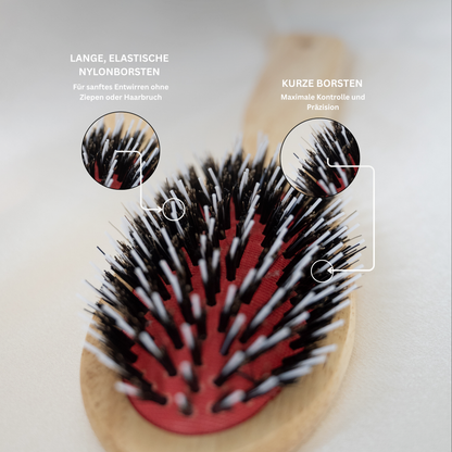 Extensions Bürste Holz für Haarverlängerung – Anti Frizz & entwirrend