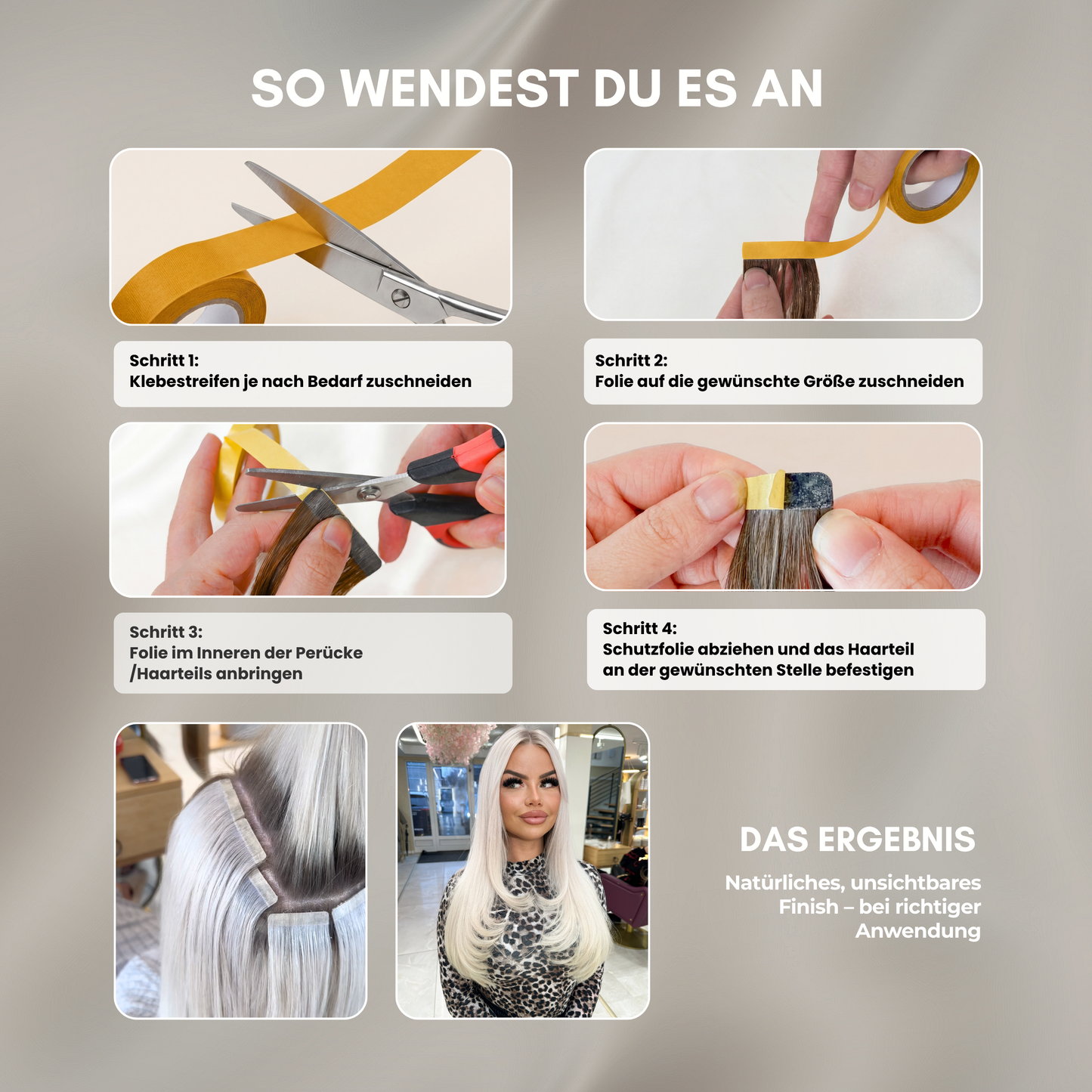 Hairvenly Tape Kleber 2,7m – extra starker Halt für Tape Extensions & Haarverlängerung
