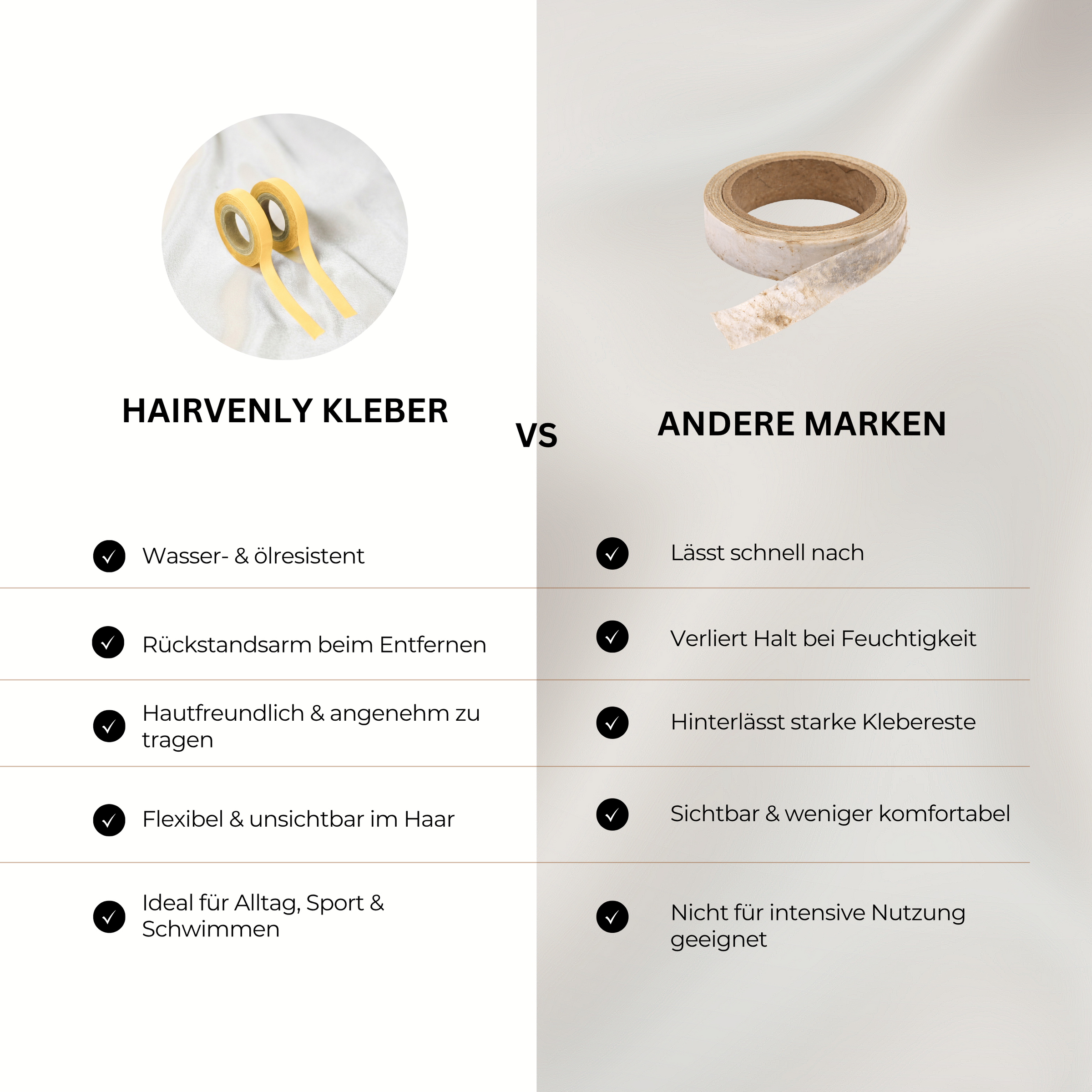 Hairvenly Tape Kleber 2,7m – extra starker Halt für Tape Extensions & Haarverlängerung