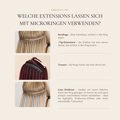Hairvenly Microringe mit Silikon - Hairvenly Zubehör
