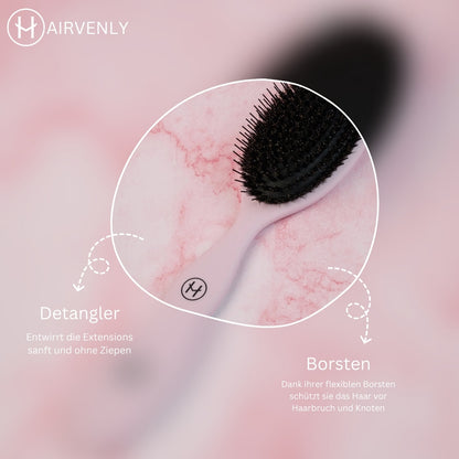Bürsten Set für Extensions – entwirrend, Anti Frizz & schonend