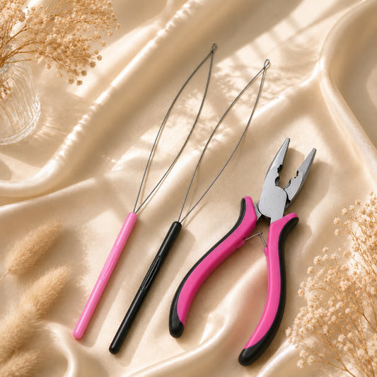 Microring Werkzeug-Set: Zange & Ziehschlaufe - Hairvenly Zubehör