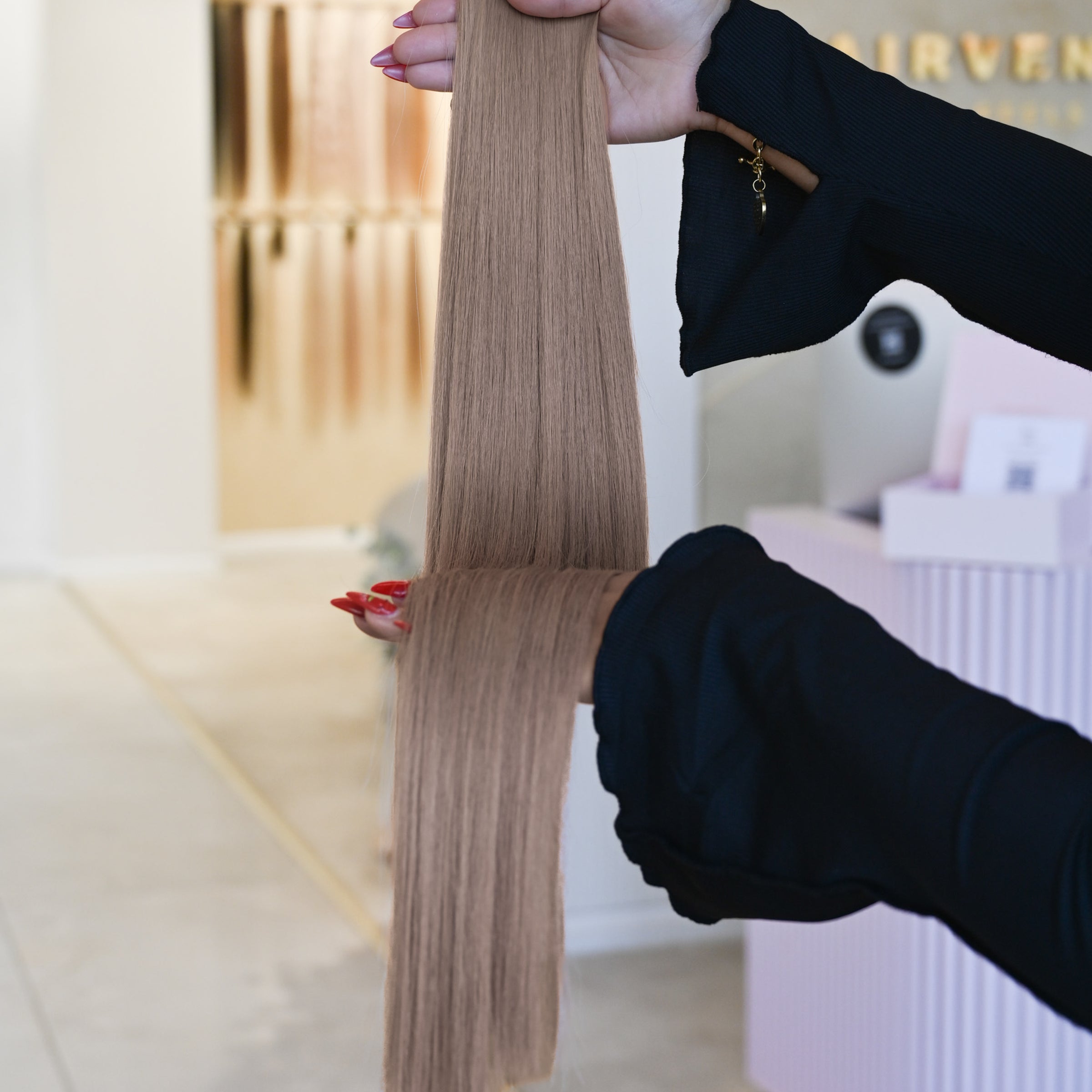 #BISQUID BLOND GENIUS WEFT RUSSISCHES GLATTES HAAR  60CM ♡