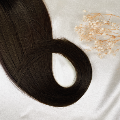 Bitter Cacao | Echthaar Tressen – Invisible Butterfly, glatt (RU)