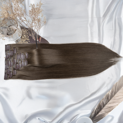 #SMOKY BROWN - INVISIBLE CLIP EXTENSIONS ♡