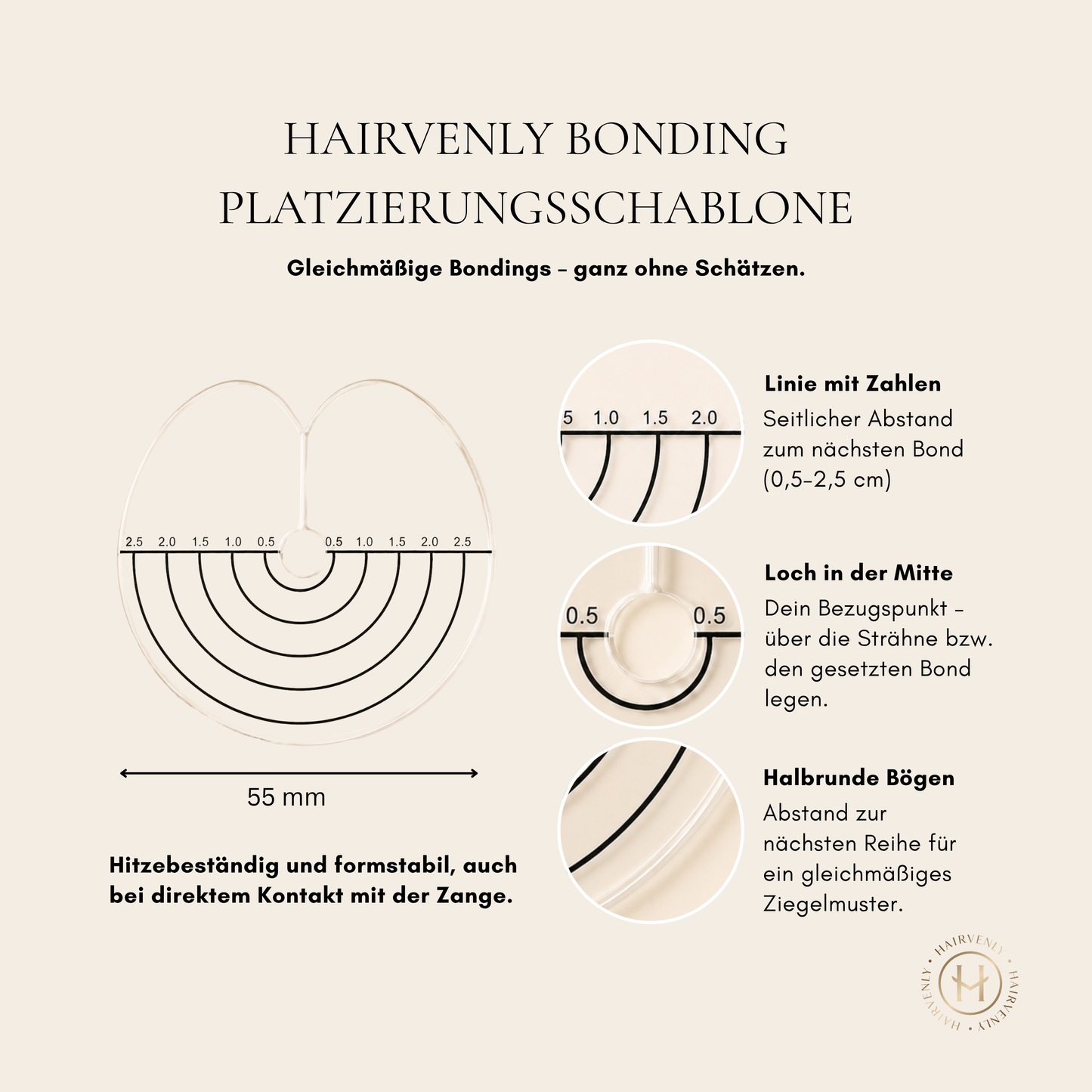 Bonding Platzierungsschablone mit Skala (25er-Set)