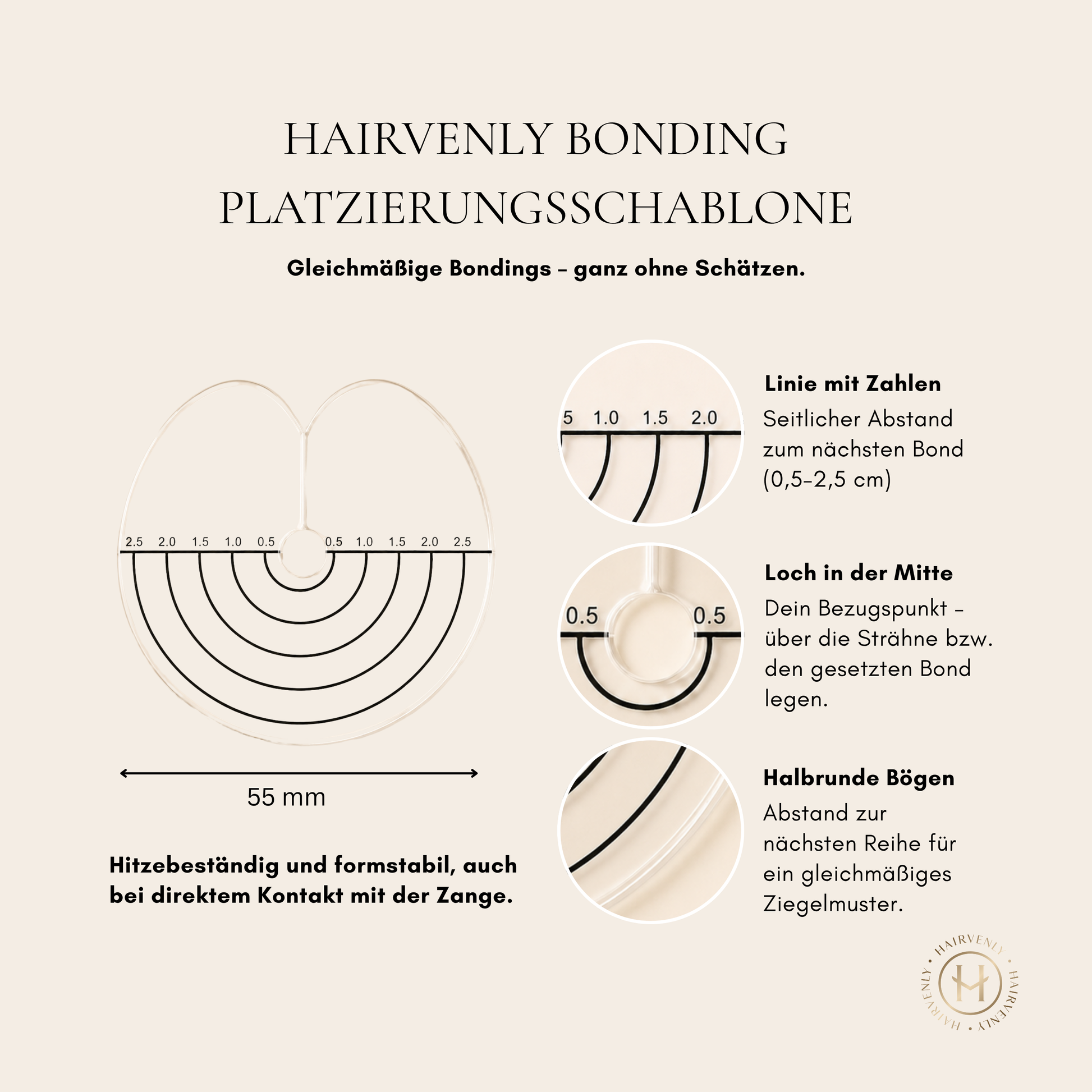 Bonding Platzierungsschablone mit Skala (25er-Set)