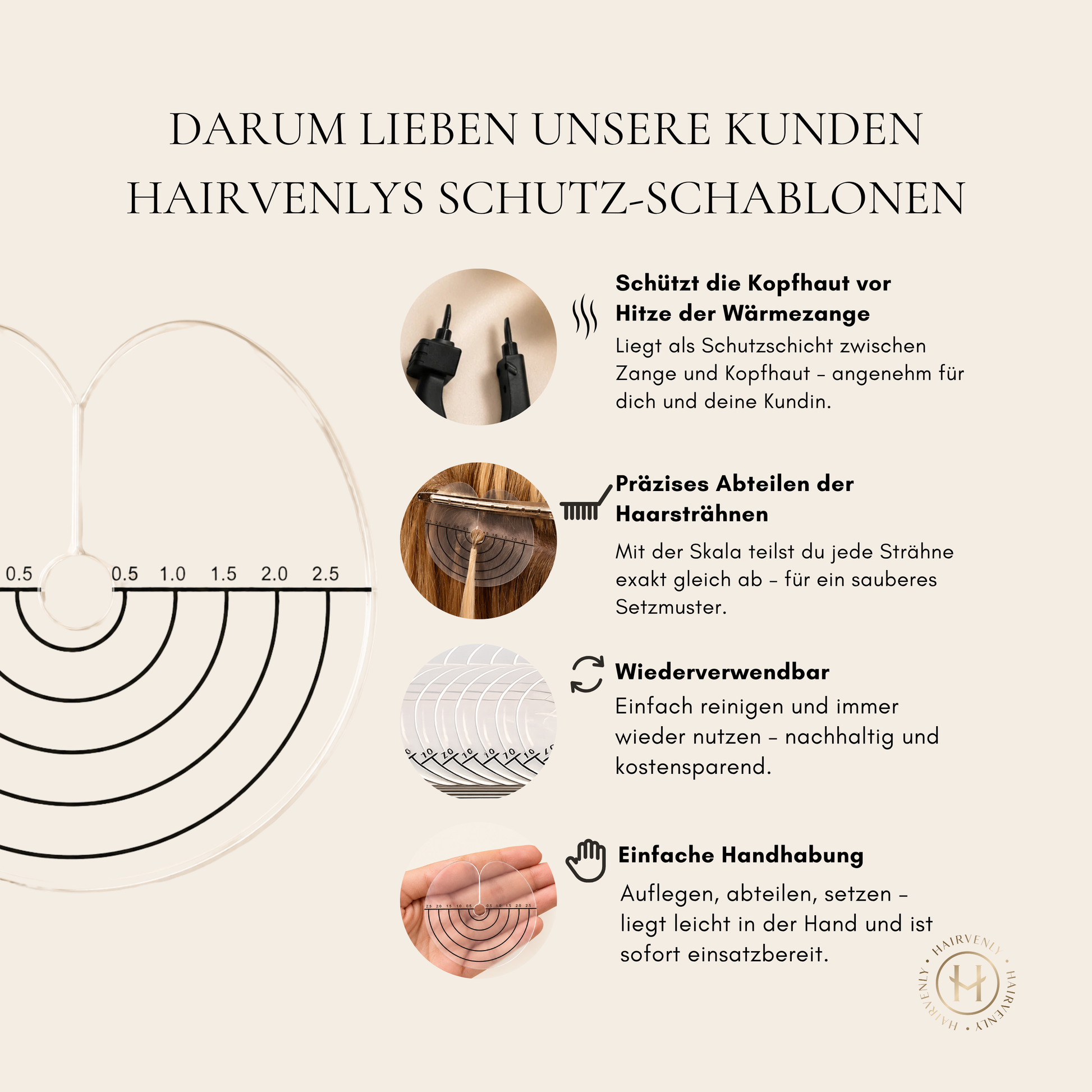 Bonding Platzierungsschablone mit Skala (25er-Set)