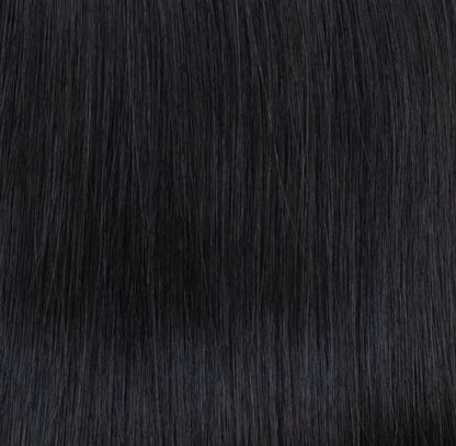 #Natural | Schwarzbraune | Echthaar Butterfly Tressen 65 cm | US Wellig ♡