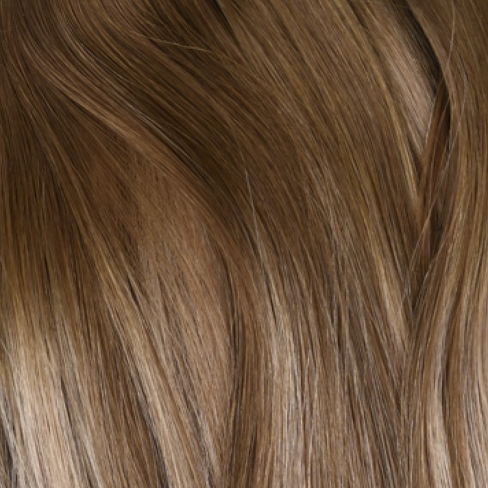 #CARAMEL FUDGE - INVISIBLE CLIP EXTENSIONS -  BALAYAGE MITTELBRAUN MIT HELLBLOND ASCH ALS HIGHLIGHTS ♡
