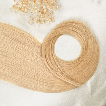 Champagne | Echthaar Tressen – Invisible Butterfly, glatt (RU)