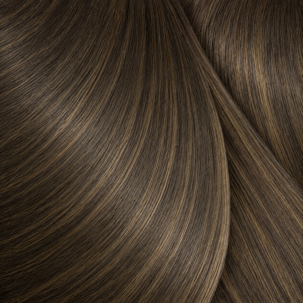 #Dubai | Dunkelbraun mit Karamell-Balayage | Echthaar Invisible Tapes 65 cm | US Wellig ♡