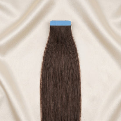 #ESPRESSO BROWN STANDARD RUSSISCHE TAPE EXTENSIONS GLATT ♡