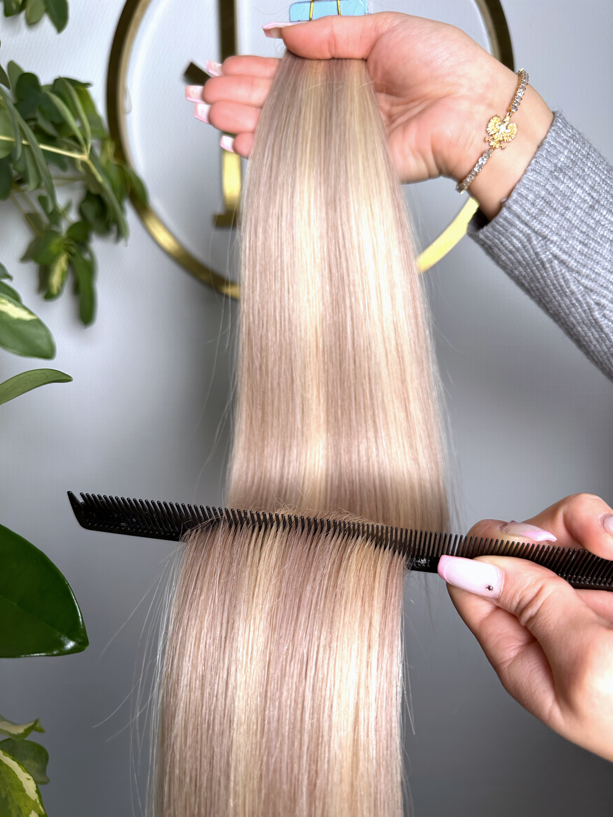 #VIKING BLOND KÜHLES BLOND GESTRÄHNT TAPE EXTENSIONS 55CM ♡