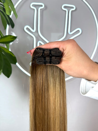 #MOCHAMELT BALAYAGE BRAUN ECHTHAAR TRESSEN 65CM