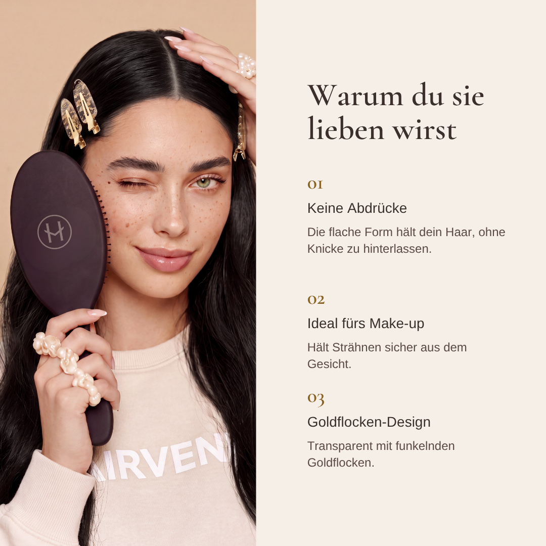 Goldflocken-Haarspangen: Elegant halten, ganz ohne Abdrücke